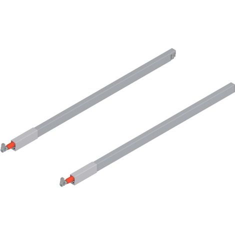 Blum TANDEMBOX Rallonge longitudinale (haut), pour tiroir frontal, NL 600 mm, gauche/droite, pour TANDEMBOX antaro, R9006 aluminium blanc (1/2)