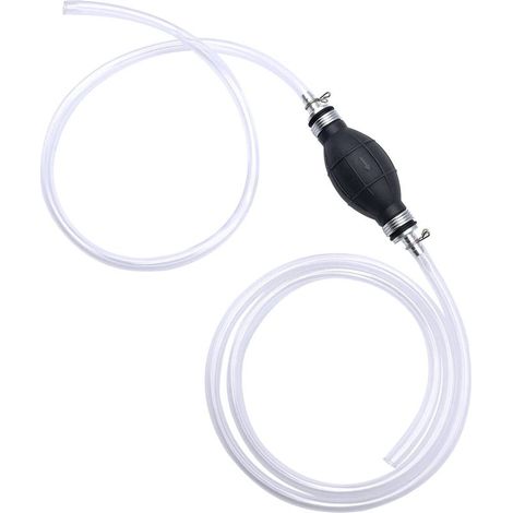 Pompe à Main Essence, Pompe de Transfert de Carburant, 8mm Tuyau Gaz Carburant Pompe, Poire D'amorcage Carburant,Pompe Siphon Manuelle pour Essence Gaz Diesel Huile Eau Liquide Réservoir de Poissons (1/5)