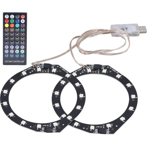Anneau lumineux LED RGB avec synchronisation Bluetooth et musique, 400 effets, 8 couleurs, ruban LED avec contrôle via application pour console PS5 (1/5)