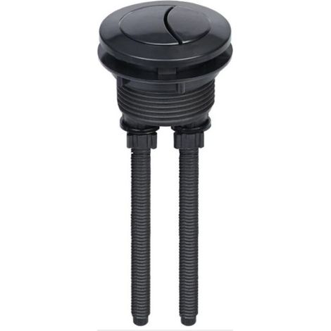 Bouton de chasse d'eau noir, bouton de chasse d'eau de remplacement de 38 mm, bouton rond double chasse pour la réparation du réservoir d'eau de la salle de bain (1/5)