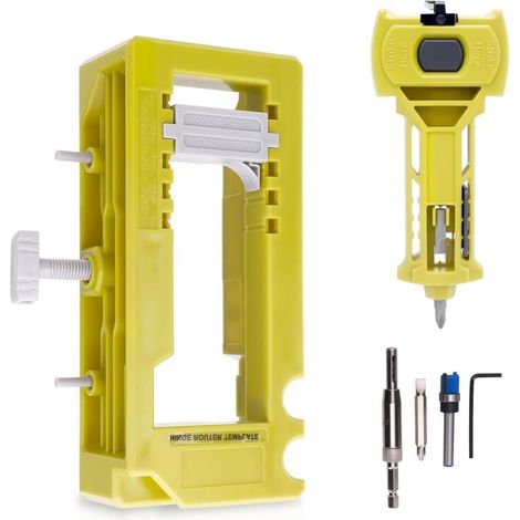 Kit di installazione per cerniere e chiavistelli per porte, kit di installazione per cerniere e chiavistelli per porte in ABS per marcatura e scalpellatura precise (1/4)