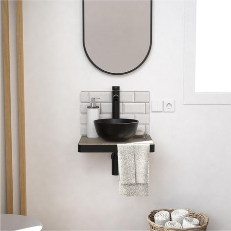 Lavandino sottile SOHO + lavabo + rubinetto + specchio