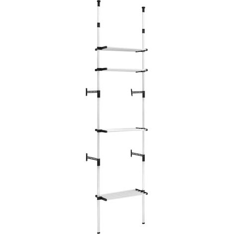 Maison Exclusive - Teleskop-Garderobe mit Regalen Aluminium (1/5)