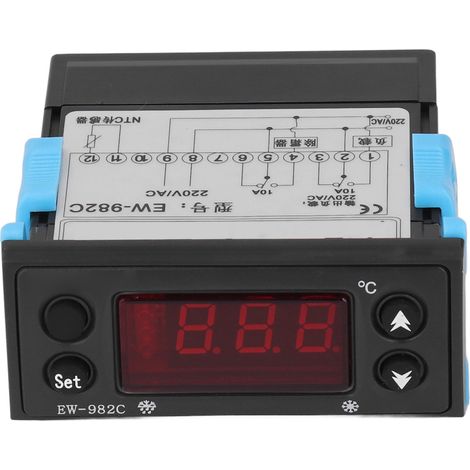 Digitalthermostat zum Abtauen und Kühlen, 220-V-Wechselstrom-Temperaturregler mit Digitalanzeige für Kühlräume. (1/5)