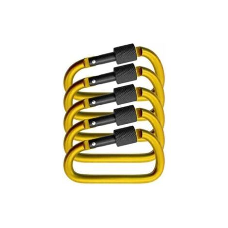 (78×42×7mm) Lot de 5 grands mousquetons à vis, mousquetons pour la fixation d'équipement, aluminium (1/4)