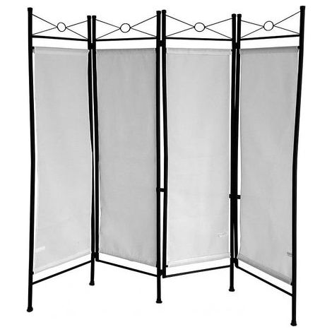 Paravent, Raumteiler Panel : 100% Polyester Anzahl der Platten: 4 180 x 160 cm, Weiß (1/4)
