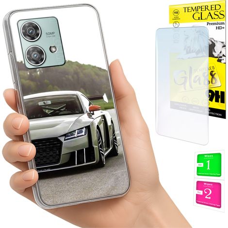 Custodia per Motorola Edge 40 Neo Photo Cover Case Back Case + Vetro 9H (1/5)
