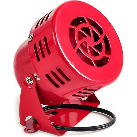 Alarme Moteur 220V 110dB MS-190 Mini Sirène D'alarme Métallique Signalhorn Alarme Moteur Alarme Sonore Industrielle Buzzer Garde électrique Contre Le Vol Son Continu, Rouge (1/5)