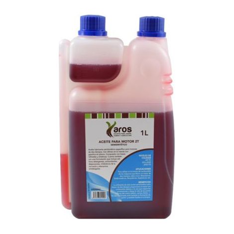Aceite Semisintético YAROS 2 Tiempos 1 Litro con Dosificador