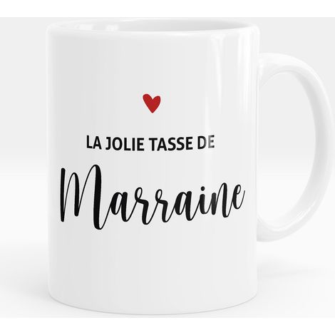 Mug - Tasse personnalisée - La jolie tasse de marraine - Mug Bleu (1/5)