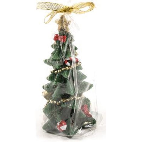 Candela decorativa albero "Wonderland" in cera per decorazioni natalizie (1/3)