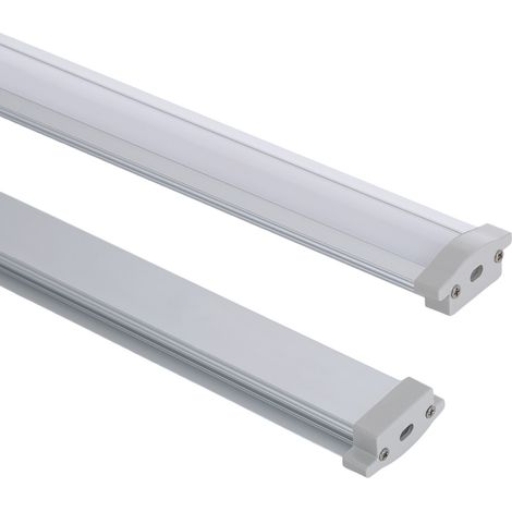 Perfil Aluminio Estanco IP65 Empotrable 2m para Tira LED hasta 8 mm Aluminio 2 m Semi-transparente