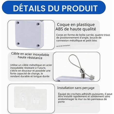 White Automatic Door Closers, Door Openers, Cable and Silent Operation (1/3)