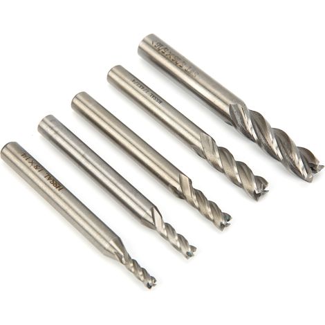 5pcs Fraise HSS Professionnelle CNC Gravure Bois Métal Outil de Découpe Défonceuse Accessoire (1/5)
