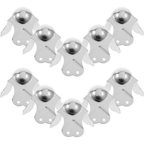 10 protège-coins décoratifs - fer - argenté - triangulaire (1/5)