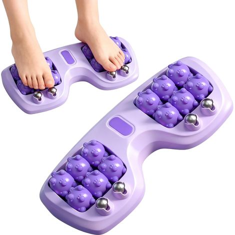 Appareil de massage des pieds réversible, rouleau de massage portable à double embout pour soulager et régénérer les muscles, à utiliser à la maison, en déplacement et en studio. (1/5)
