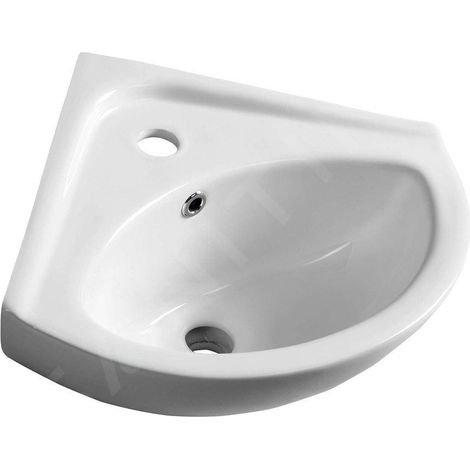 Aqualine Luigi - Lave-mains 34x34 cm, d'angle, blanc FS161 (1/5)