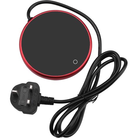 Chauffe-tasse électrique pour bureau, thé, café, lait, réchaud de tasse plateau 220-240V (Prise UK, Rouge) (1/5)