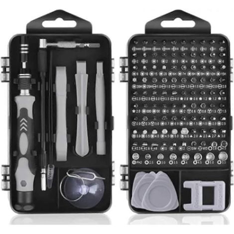 Kit de réparation et d'entretien de 115 pièces avec tournevis magnétiques puissants et outils multifonctionnels haute dureté (1/4)