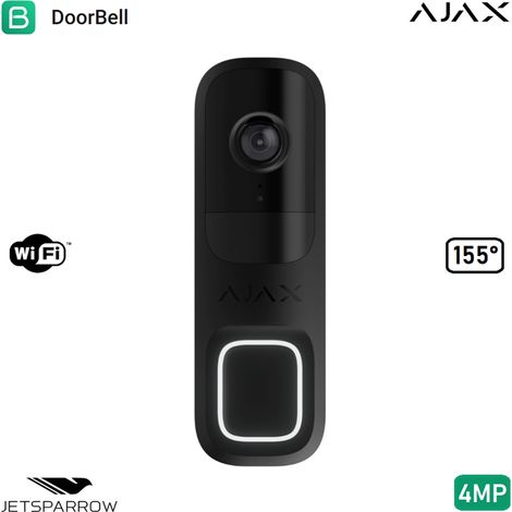 Ajax DoorBell intelligente Video-Türglocke schwarz 4 MP