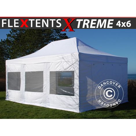 Pop up gazebo FleXtents Xtreme 50 4x6 m White, incl. 8 sidewalls (1/2)