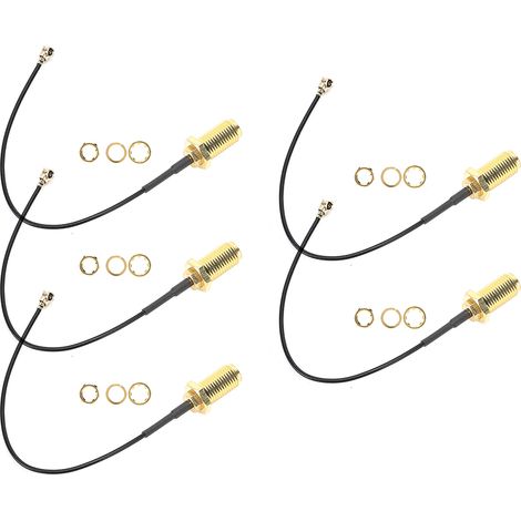 Câble adaptateur SMA femelle à u.FL/IPEX pour antenne sans fil, laiton, longueur 10 cm