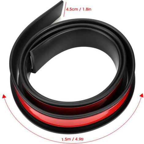 Protecteur Des Sourcils De Roue - Caoutchouc Noir - 4,5 Cm X 1,5 M - Universel - 1 Pièce (1/5)