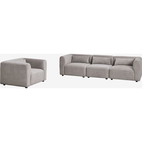 Conjunto de salón con sofá modular de 3 piezas y sillón Fogler SKLUM             