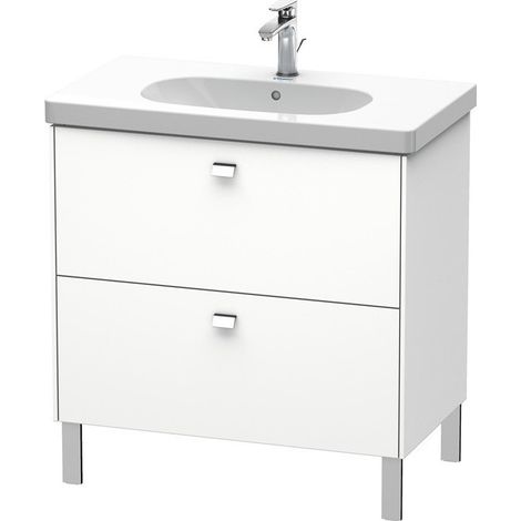 Meuble sous-vasque BRIOSO poignée chromé 693x820x469mm blanc mat