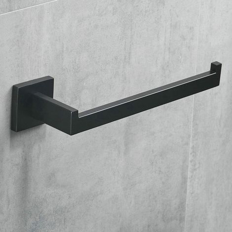 BEBUSINGOTO Handtuchring aus Edelstahl für Badezimmer, Wandhalterung, Farbe Schwarz (1/5)