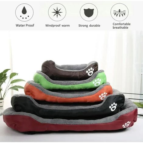 Cuccia quadrata 2XL per animali domestici, accogliente lettino in pile per cani e gatti, comodo divano letto, calda cuccia invernale - ALTRO (1/2)