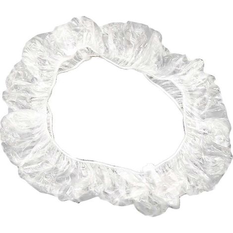100 housses de volant jetables en plastique élastique avec poignée de traction pour voiture (blanches)-64X64X1CM-White (1/3)