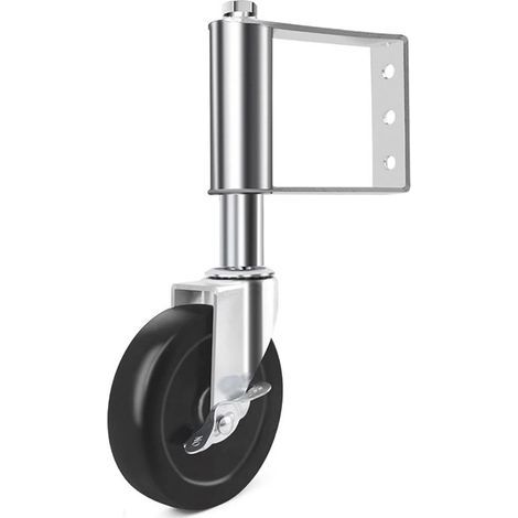 Roulette rétractable pour portail de jardin en bois (1/5)