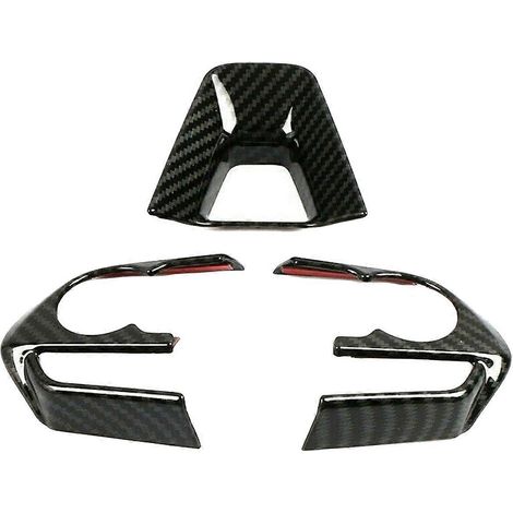 3PCS für 2019-2020 Carbon Faser Stil Fließheck Lenkrad Schalter Taste Abdeckung Trim (1/5)