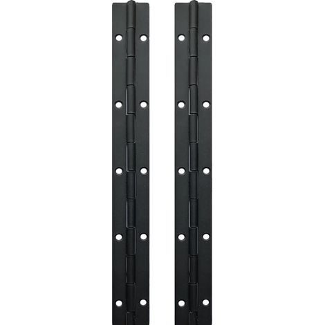 Bisagras para piano, construcción metálica duradera, fácil instalación, 2 piezas de 30 mm x 1,2 mm (12 pulg. x 30 mm x 1,2 mm). (1/2)