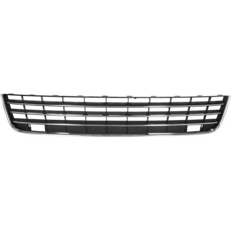 Grille de pare-choc avant centrale supérieure noire avec trous radars Volkswagen Touareg 2 phase 1 2010-2014