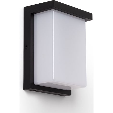 LED Wandleuchte Außen Aluminium Tyron 4000K Schwarz Neutralweiß ↑20 cm