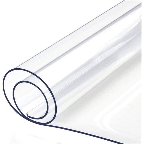 Nappe Protection PVC 1mm, Transparente Imperméable, Vinyle Cuisine Bureau Table Basse
