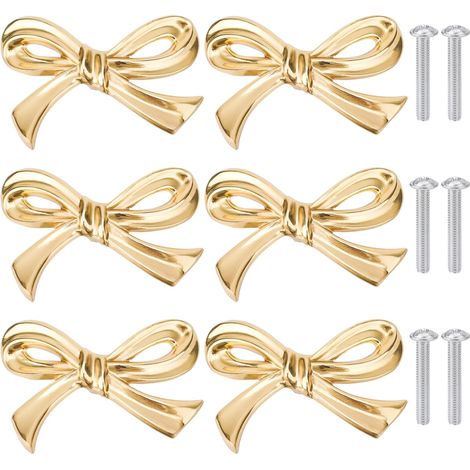 Set 6 pomelli mobili in ottone – Maniglie decorative stile vintage per mobili e cassetti (1/5)