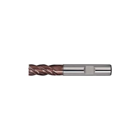 Fresa de vástago DIN 6527L Tipo N D.14mm Longitud de corte 35mm VHM TiAlN HB Z.4 larga TECWERK (1/2)