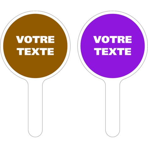 PANNEAU À MAIN PERSONNALISÉ. Violet . - Violet