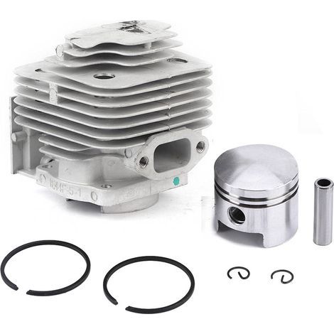 Ej.Life TOPINCN Jeu de Cylindres Kit de Piston 44mm Pièces de Moteur en Alliage D'aluminium Kit de Goupille de Joint de Piston de Cylindre de Remplacement pour Débroussailleuse TL52 BG520 (1/5)