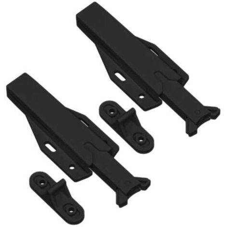 Lot de 2 loquets de tiroir pour portes coulissantes à pousser pour ouvrir Amortisseur de verrouillage à poussée non magnétique Loquet tactile à ressort (1/4)