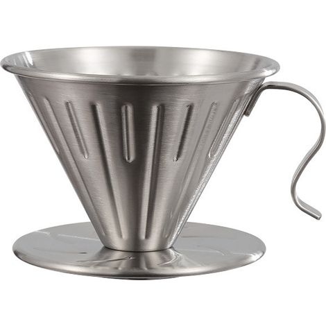Filtre à café V60 inox 304 - Tasse + entonnoir, 1 à 4 personnes, alimentaire, usage domestique/professionnel (1/5)