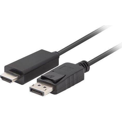 Cable adaptador Lanberg DisplayPort (M) V1.1 - HDMI (M) de 1,8 m, color negro (1/3)