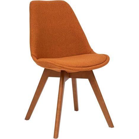 Créateur d'Intérieur - Chaise Baya Retro Grise - Tissu et Hêtre - Salle à manger, Cuisine, Bureau, Salon - Coussin intégré confortable (1/5)