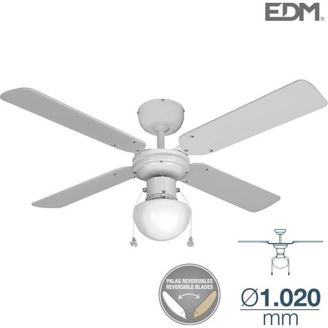 VENTILADOR DE TECHO MODELO CARIBE BLANCO POTENCIA: 50W ASPAS: Ø102cm EDM (1/5)