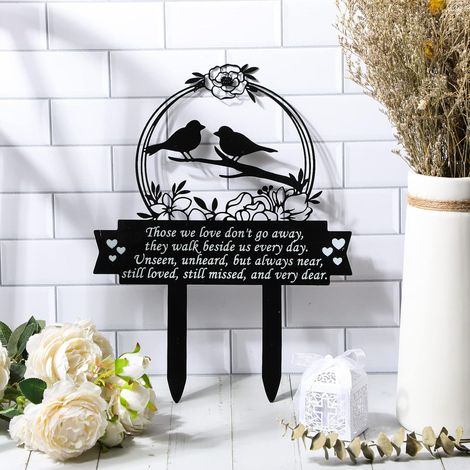Plaque commémorative en métal pour cimetière, cadeau du Jour du Souvenir pour les anciens combattants, décoration extérieure pour jardin ou cour (1/5)