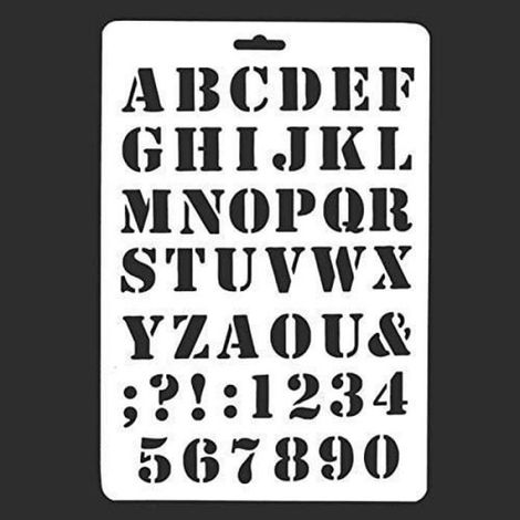 Pochoir de Lettres et de Chiffres, Pochoirs à Lettrage Alphabet et Numéros pour Artisanat de Peinture sur Papier (1/3)
