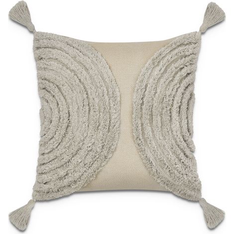 Paco Home Dekorative Kissenbezüge Mit Quastenfransen Boho Kissenhülle Boho Zierkissenbezug Beige, Single